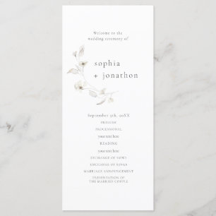 Minimal Script Wedding Program