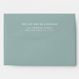 Minimal Seafoam green Return Address Envelope