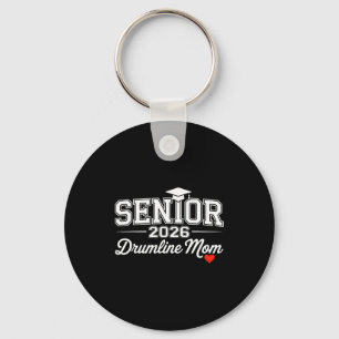 Minimal Senior 2026 Drumline Mom Proud Keychain