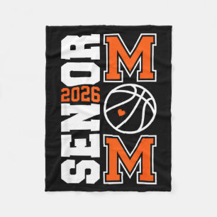 Minimal Senior Basketball Mom Class 2026 Fleece Blanket