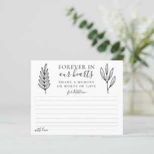 Minimal Share a Memory Attendance Card