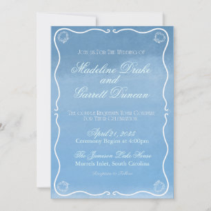 Minimal Shells Wedding Invitation