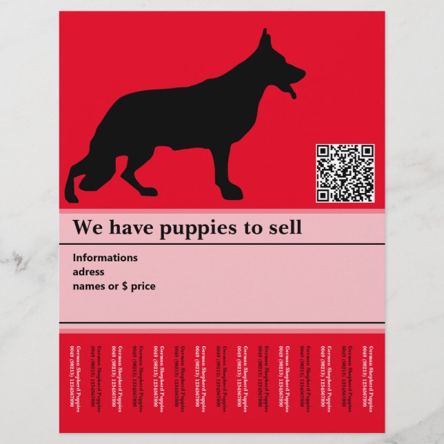 Minimal Shepherd Dog personalized Flyer (Front)
