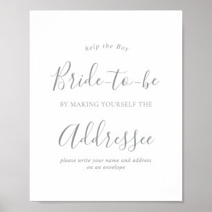 Minimal Silver Address an Envelope Sign