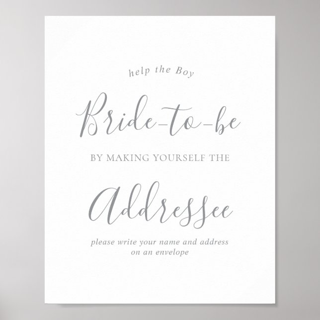 Minimal Silver Address an Envelope Sign (Front)