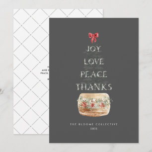 Minimal Silver Grey Christmas Fun Typography Holiday Card