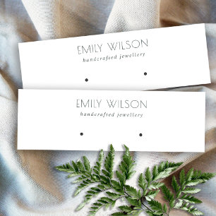 Minimal Simple Black And White Earring Display Mini Business Card