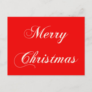 Minimal Simple Christmas Card Red White