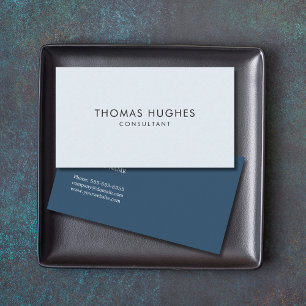 Minimal Simple Clean Blue Networking Consultant Business Card