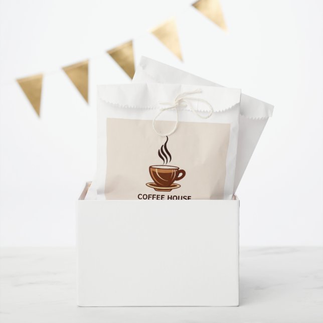 Minimal Simple Coffee Shop barista  Favour Bag (Party)