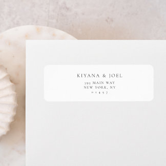 Minimal Simple Élégant Mariage Adresse de retour