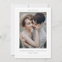 Minimal Simple Elegant Modern Save the Date Photo
