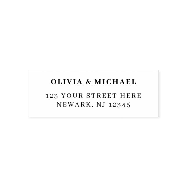 Minimal Simple Elegant Wedding Return Address Self-inking Stamp (Design)