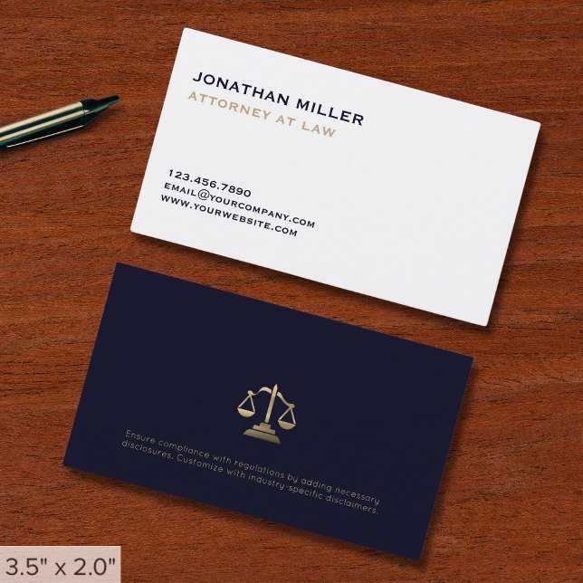 Minimal Simple Lawyer Business Card (Creator Uploaded)