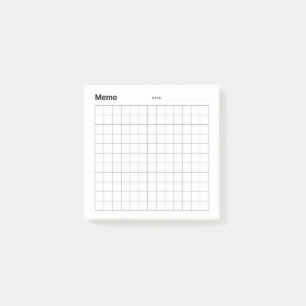 Minimal Simple Memo Grid Post-it Notes
