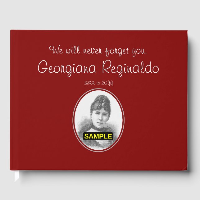 Minimal, Simple Memorial Guestbook (Front)