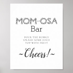 Minimal Simple Mimosa Bar Sign