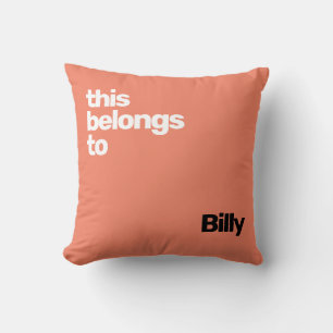 minimal simple modern blue throw pillow