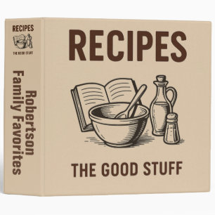 Minimal Simple Plain Recipes Binder