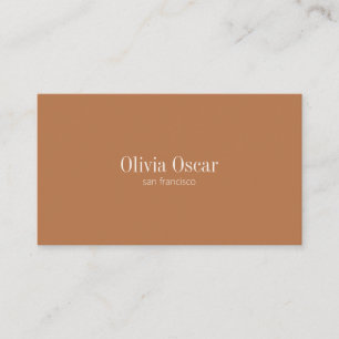 Minimal Simple Terracotta White Clean Space Modern Business Card