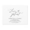 Minimal simple, Wedding invitation Postponement