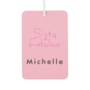 Minimal Sixty & Fabulous 60th Birthday Party Air Freshener