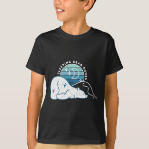 Minimal Sleeping Bear Dunes Retro Sunset Michigan T-Shirt