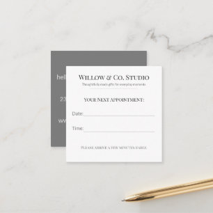 Minimal Small Business Appointment Card