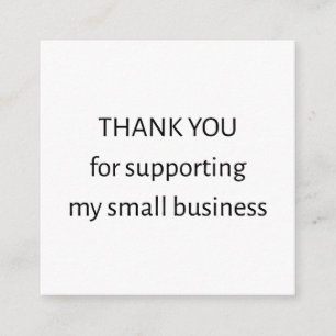 Minimal Small Business Thank You Business Card