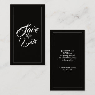 Minimal small save the date Business Card
