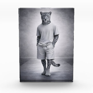 Minimal Snow Leopard Streetwear Illustration Photo Block