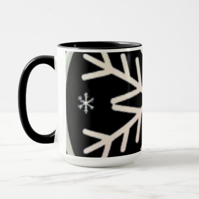 Minimal Snowflake Icon –  Winter Holiday design  Mug (Left)