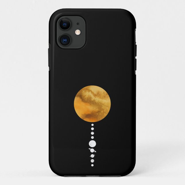 Minimal Solar System Case-Mate iPhone Case (Back)