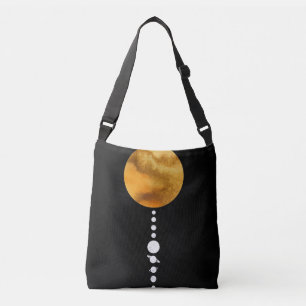 Minimal Solar System Crossbody Bag