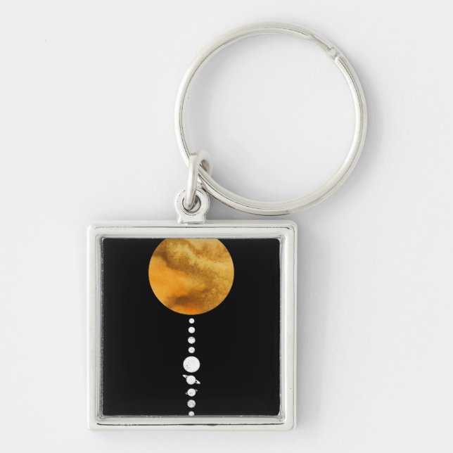 Minimal Solar System Keychain (Front)