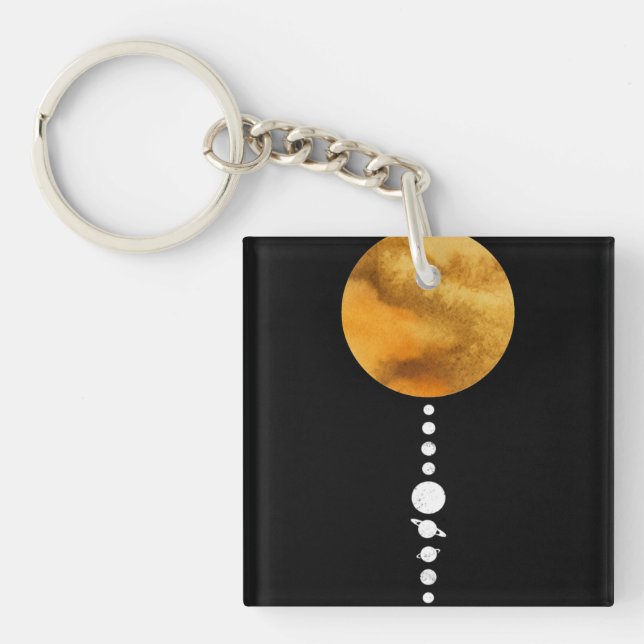 Minimal Solar System Keychain (Front)