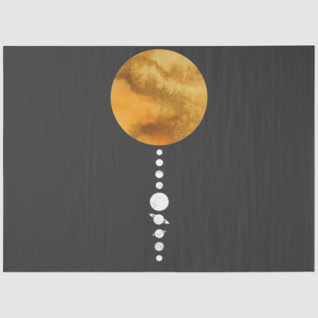 Minimal Solar System Tissue Paper (Front)