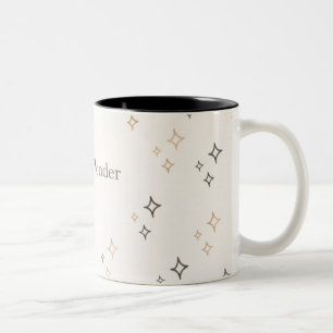 Minimal Sparkle Star Pattern for Everyday Products Two-Tone Coffee Mug