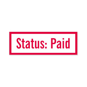 Minimal "Status: Paid" Rubber Stamp