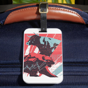 Minimal Stock Market Bull Bear Chart Luggage Tag