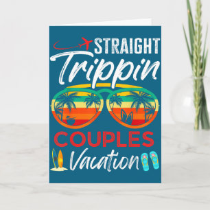 Minimal Straight Trippin Couples Vacation Travel Card