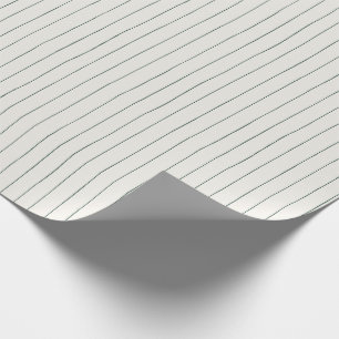 Minimal Stripe Green Christmas Wrap Wrapping Paper