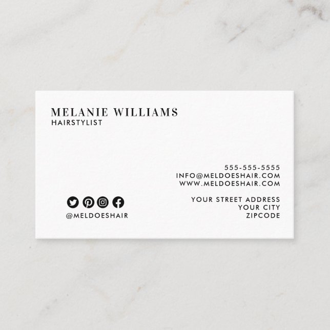 Minimal Stylish Business Card Design (Front)