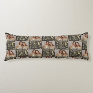 Minimal Stylish Name Photo  Friend Birthday Body Pillow