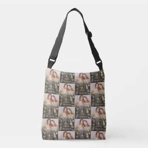 Minimal Stylish Name Photo Friend Birthday Crossbody Bag