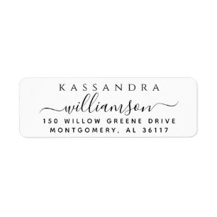 Minimal Stylish Script Calligraphy First Last Name