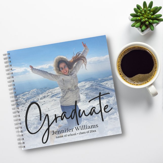 minimal stylish script photo graduation 2025 notebook (Creator Uploaded)