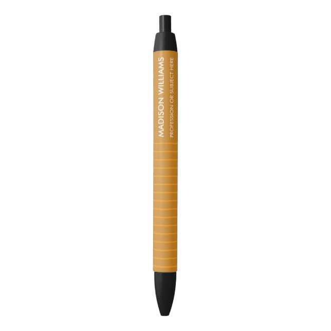 Minimal Stylish Trendy Modern Black Ink Pen (Front Vertical)