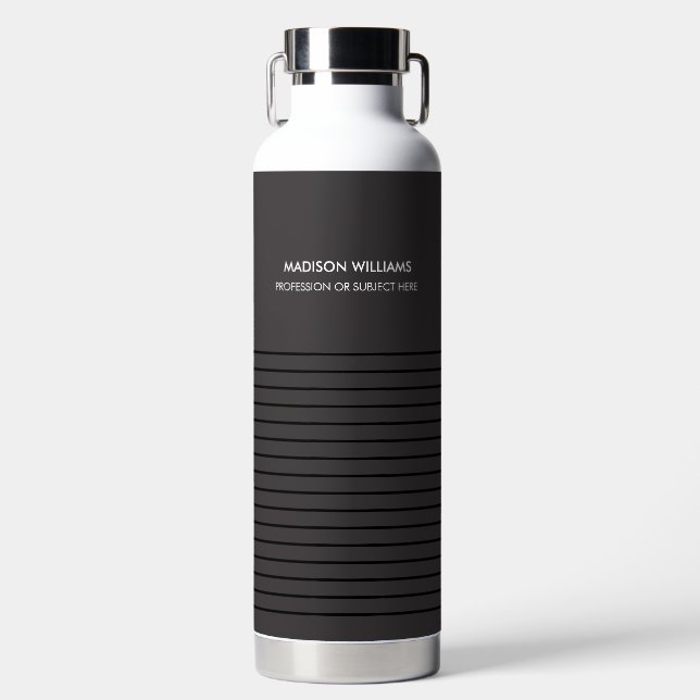 Minimal Stylish Trendy Modern Water Bottle (Front)