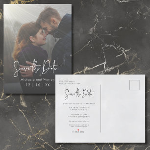 Minimal Sunrays Photo Save the Date Postcard